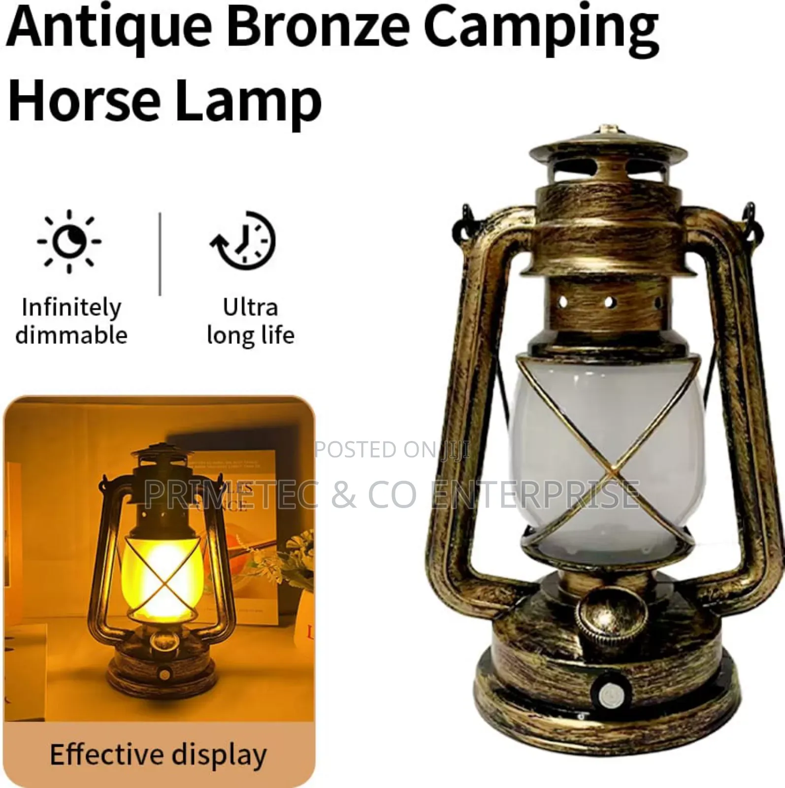 P Vintage 35cm Led Lantern Lamp