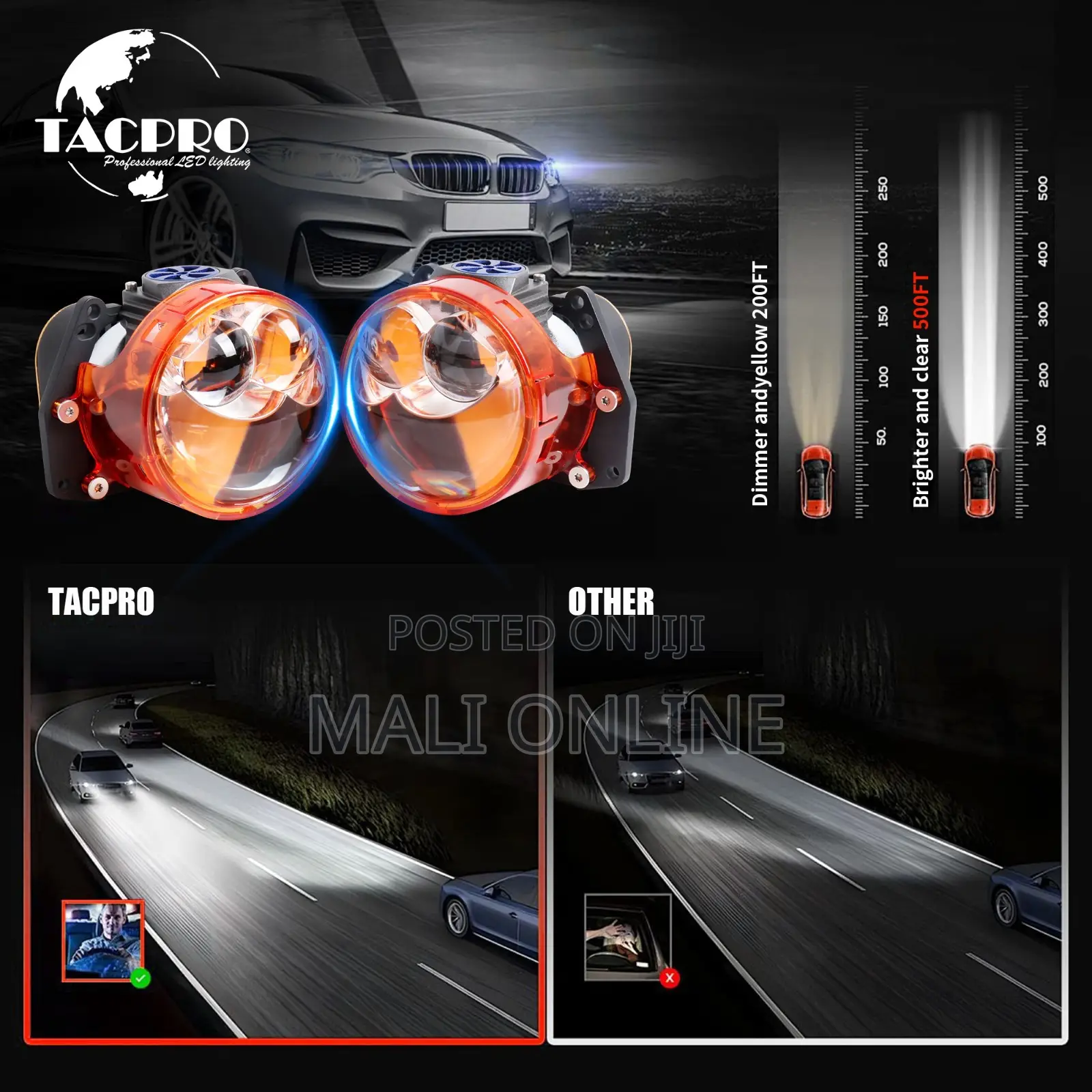 130w Bi-Led Projector Lens 3.0 Inch Retrofit Laser Led Headlight