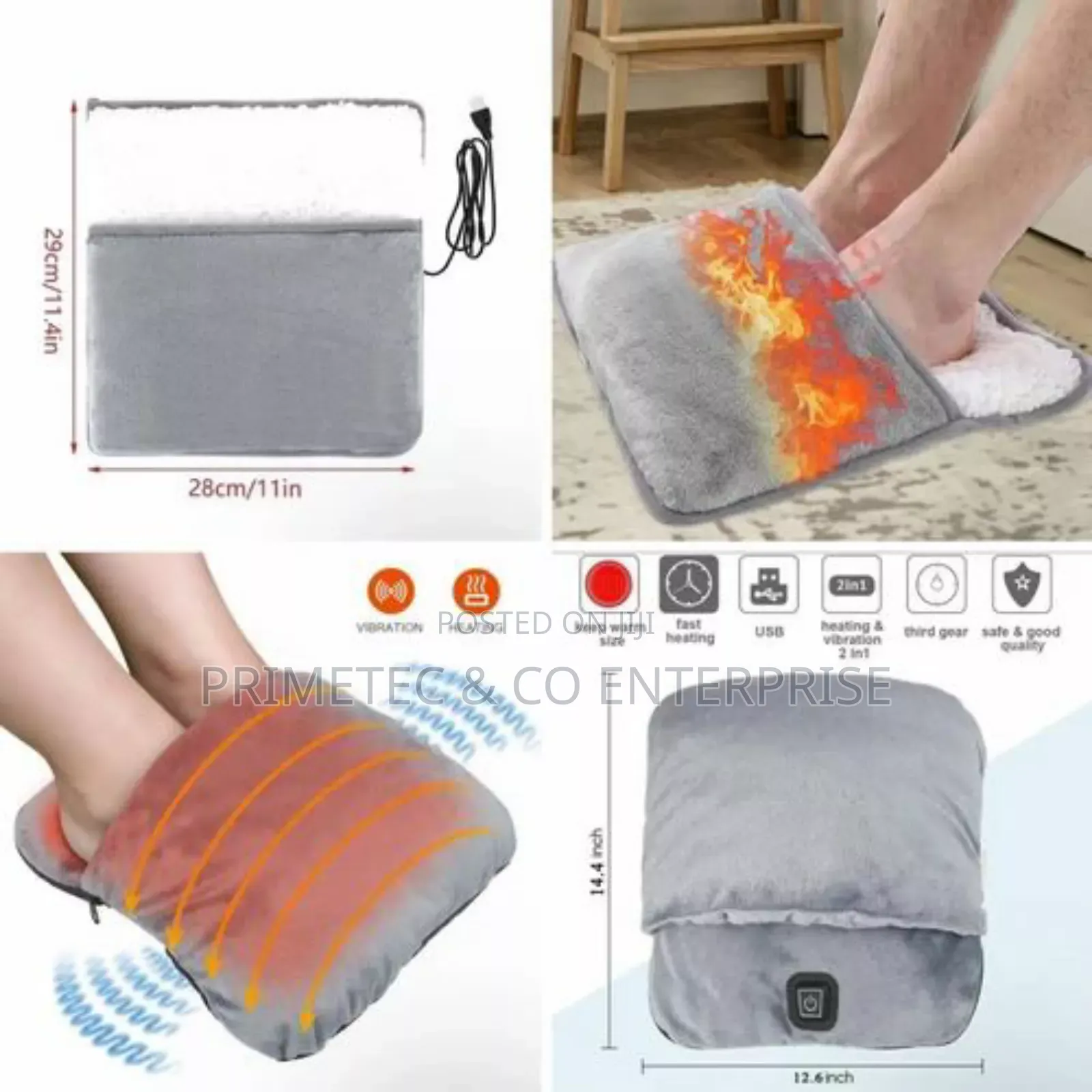 Electric Usb Feet Warmer Pocket Now Available in Grey