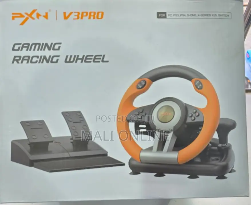 Racing Wheel With Pedals Paddle Shifters 180° Gaming Steering Wheel