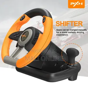 Racing Wheel With Pedals Paddle Shifters 180° Gaming Steering Wheel