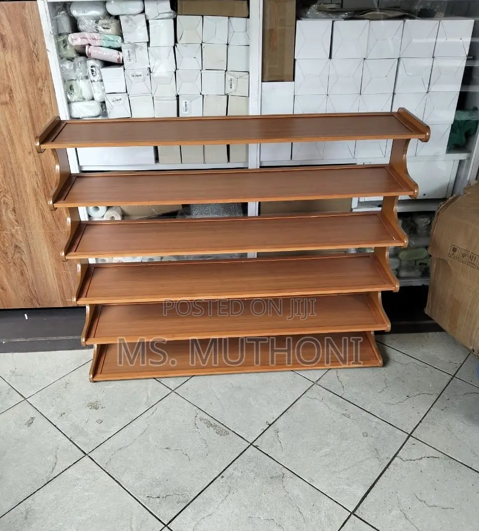 6-Tier Natural Bamboo Shoe Rack.