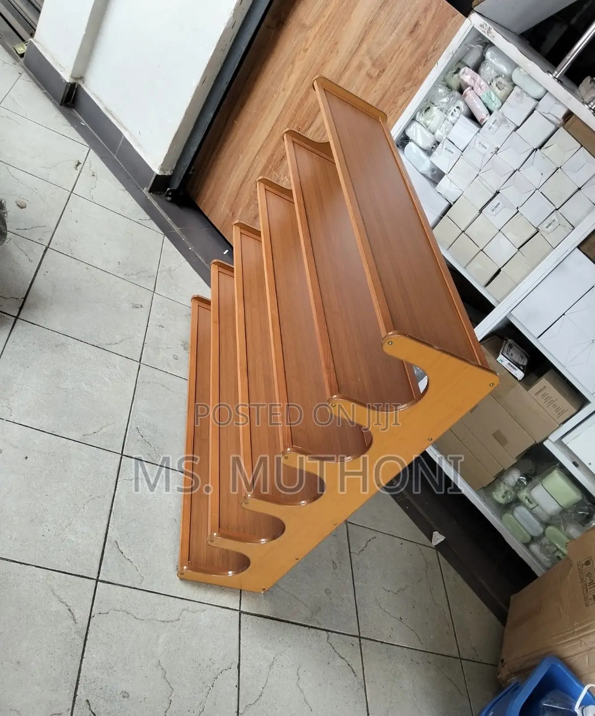 6-Tier Natural Bamboo Shoe Rack.