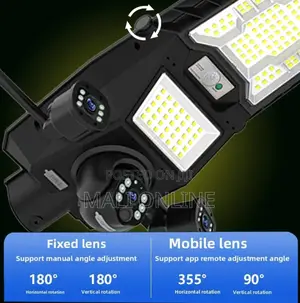 9mp 4g CCTV PTZ 3 Lens Camera Outdoor Solar Street Light 450w