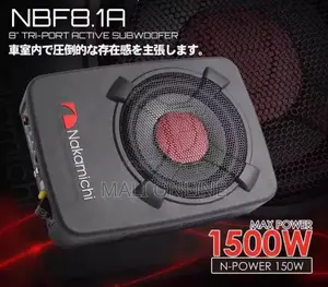 Nakamichi 8 Inch Active Underseat Subwoofer 1500w Car Bass Speaker