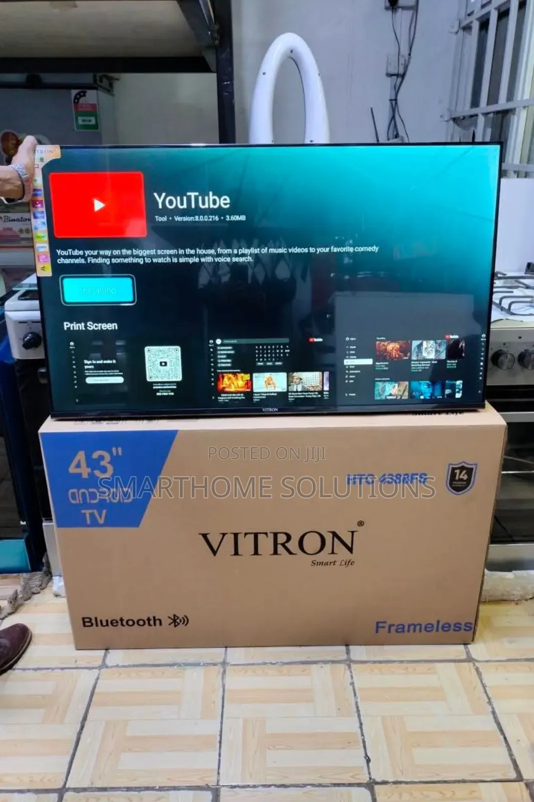 Vitron 43′′ Frameless Smart Android – Bluetooth Enabled