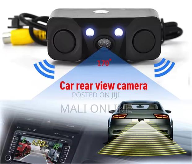 3 in 1 Car Parking Sensor Hd Rear View Camera Reverse Backup Camera - thumbnail 2