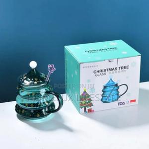 Cute Borosilicate Glass Christmas Tree Shaped Cup Set - main view