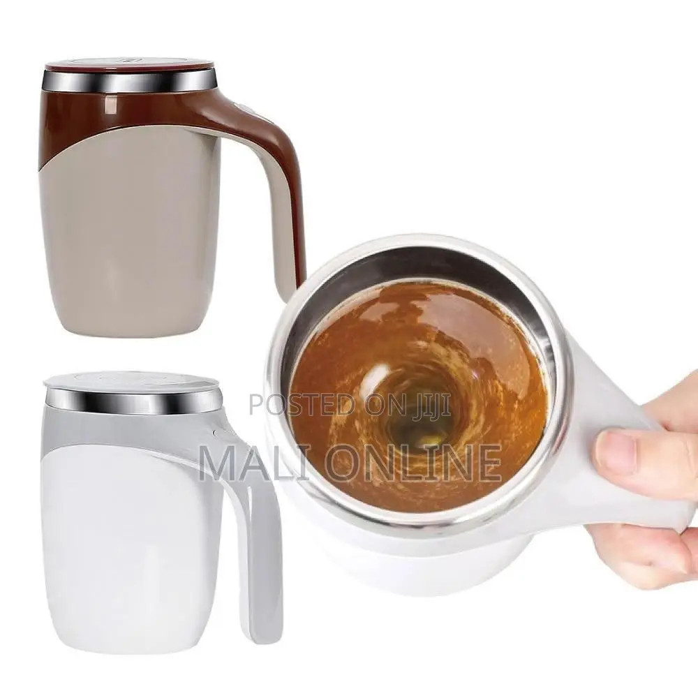 Self Stirring Coffee Mug 380ml Battery Powered Magnetic Mixing Cup