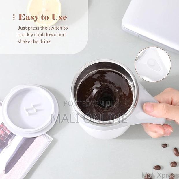 Self Stirring Coffee Mug 380ml Battery Powered Magnetic Mixing Cup - thumbnail 4