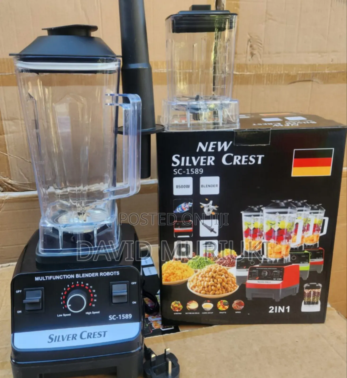 8500 Watts Silver Crest Commercial Blender 2in1 Blender With 2.5 Litre