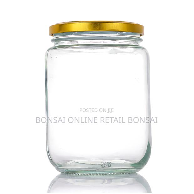 750ml Glass Storage Jar With Airtight Metal Lid for Kitchen Use