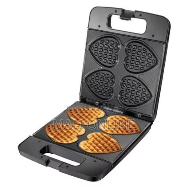 Heart Shaped Waffle Maker 1400w Electric 4 Slot Double Sided