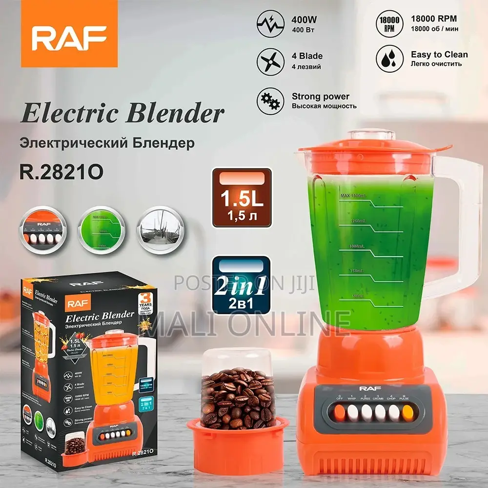 2-in-1 Blender Smoothie Juicer 400w Kitchen Mixer Food Processor 1.5l