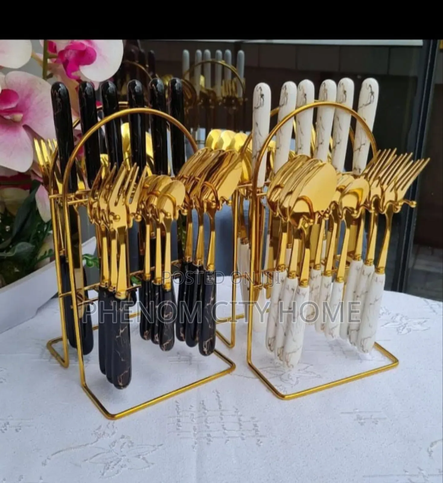 Heavy Marble Cutlery Sets