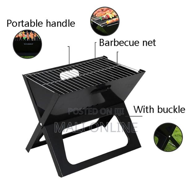 Portable Charcoal BBQ Grill Foldable X-Type Barbecue 46x30x36cm - main view