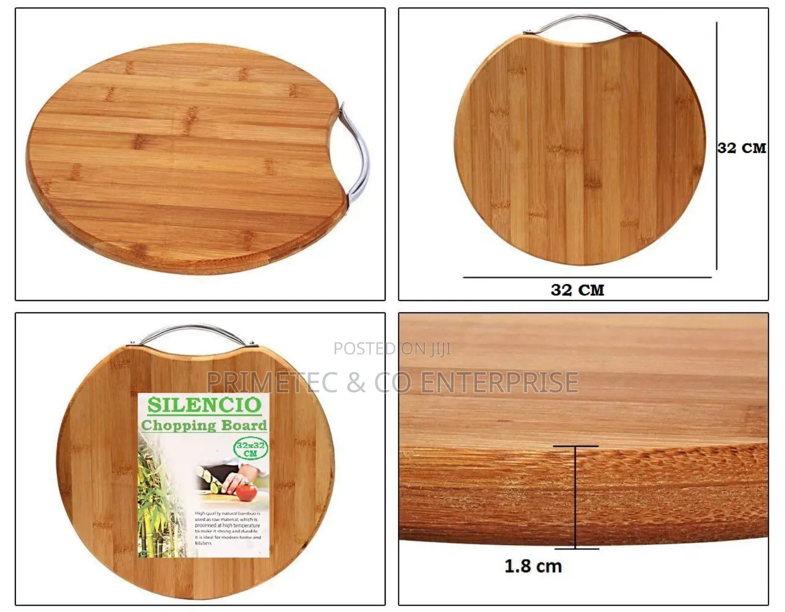 High Quality Round Bamboo Chopping Board With Handle