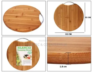 High Quality Round Bamboo Chopping Board With Handle