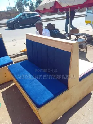 Wooden Upholstered Double Black Sofa Benches