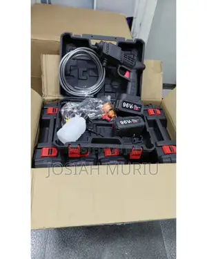 Portable 96v Cordless High-Pressure Car Wash Machine Kit.