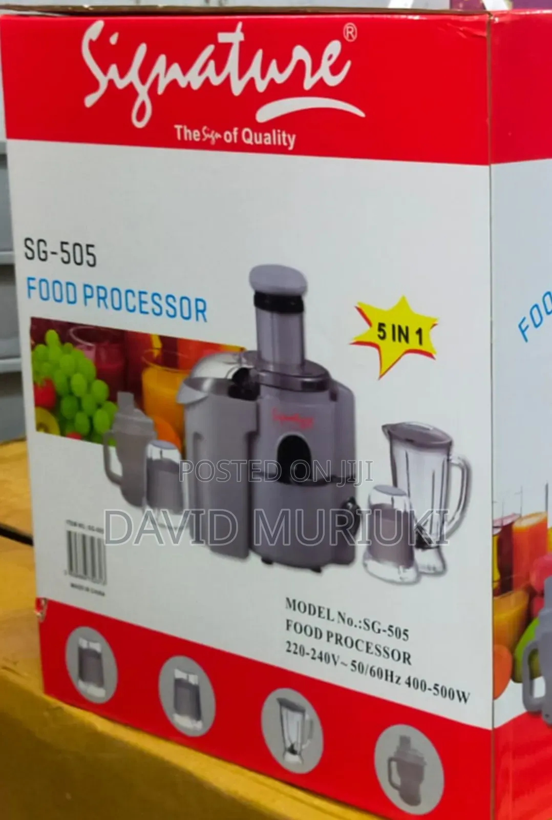 Signatures Heavy Duty 5 in 1 Food Processor /Blender/Juicer/Grinder