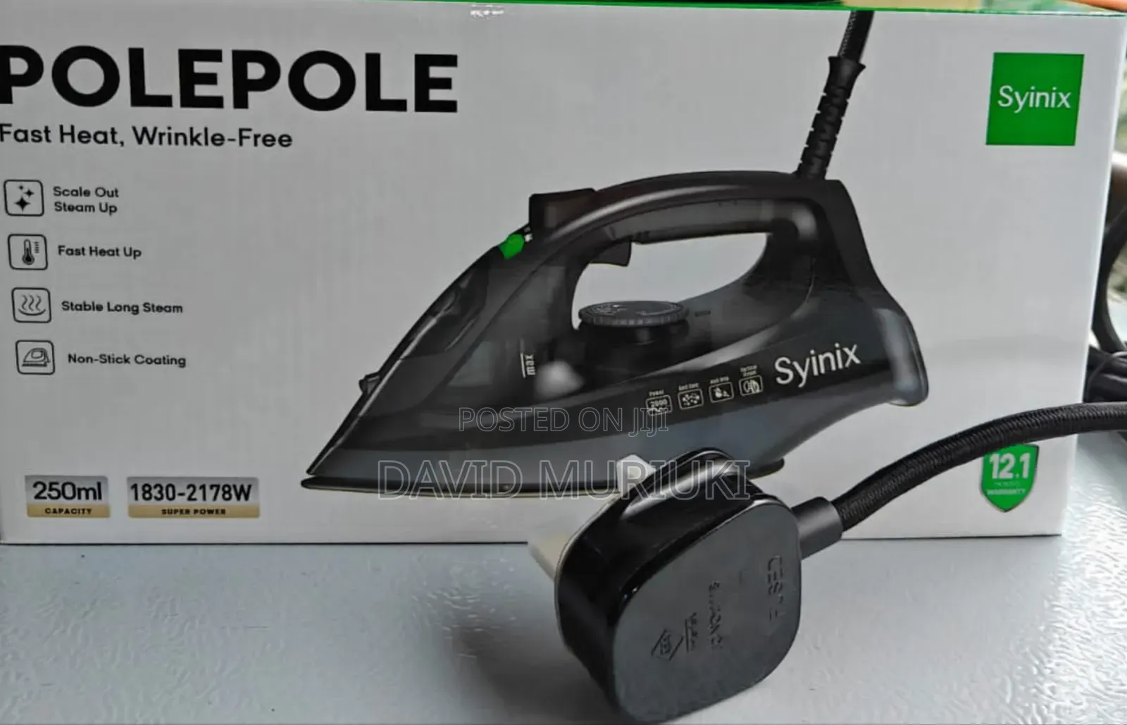 Syinix Steam Iron Box Non Stick Coating