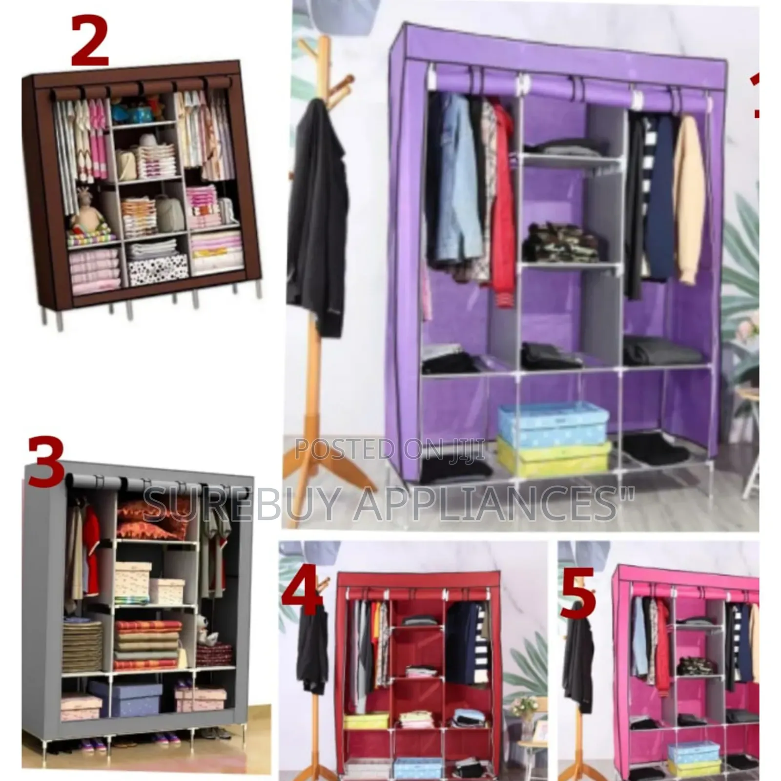 Mettalic Wardrobe 3 Column