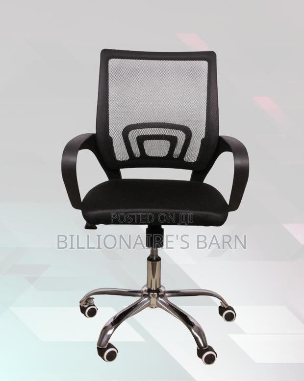 Black Compact Ergonomic Chair | Breathable Support for Long Desk Hours - thumbnail 4