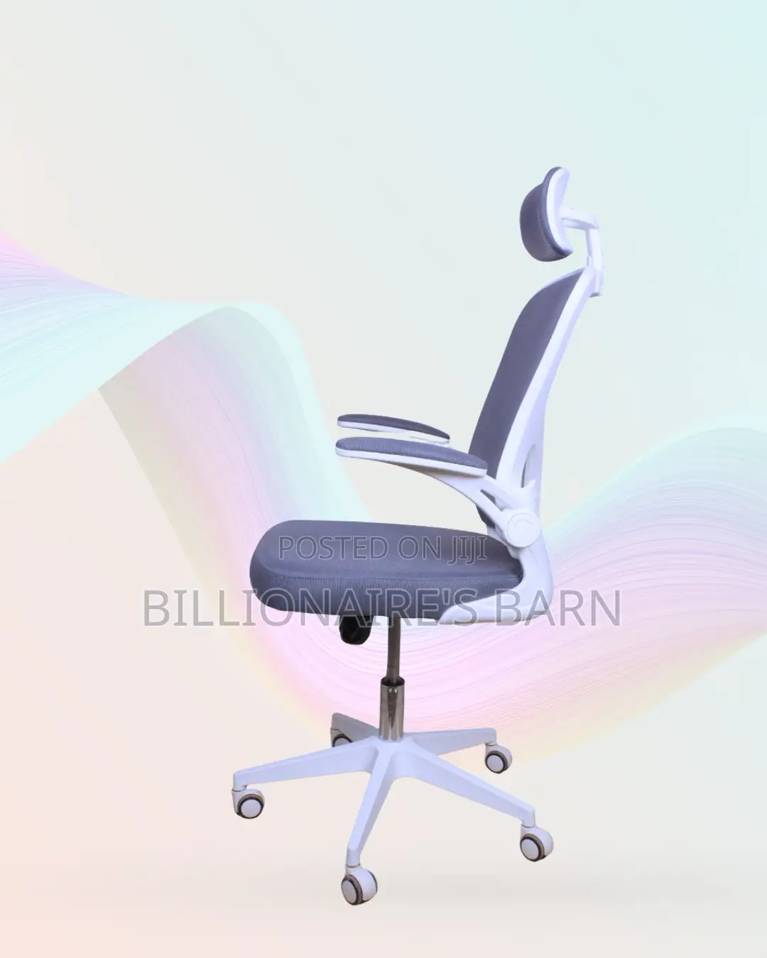 White Ergonomic Mesh Chair | Breathable Support for Long Desk Hours |