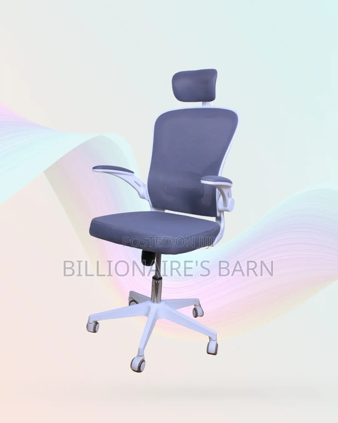 White Ergonomic Mesh Chair | Breathable Support for Long Desk Hours |