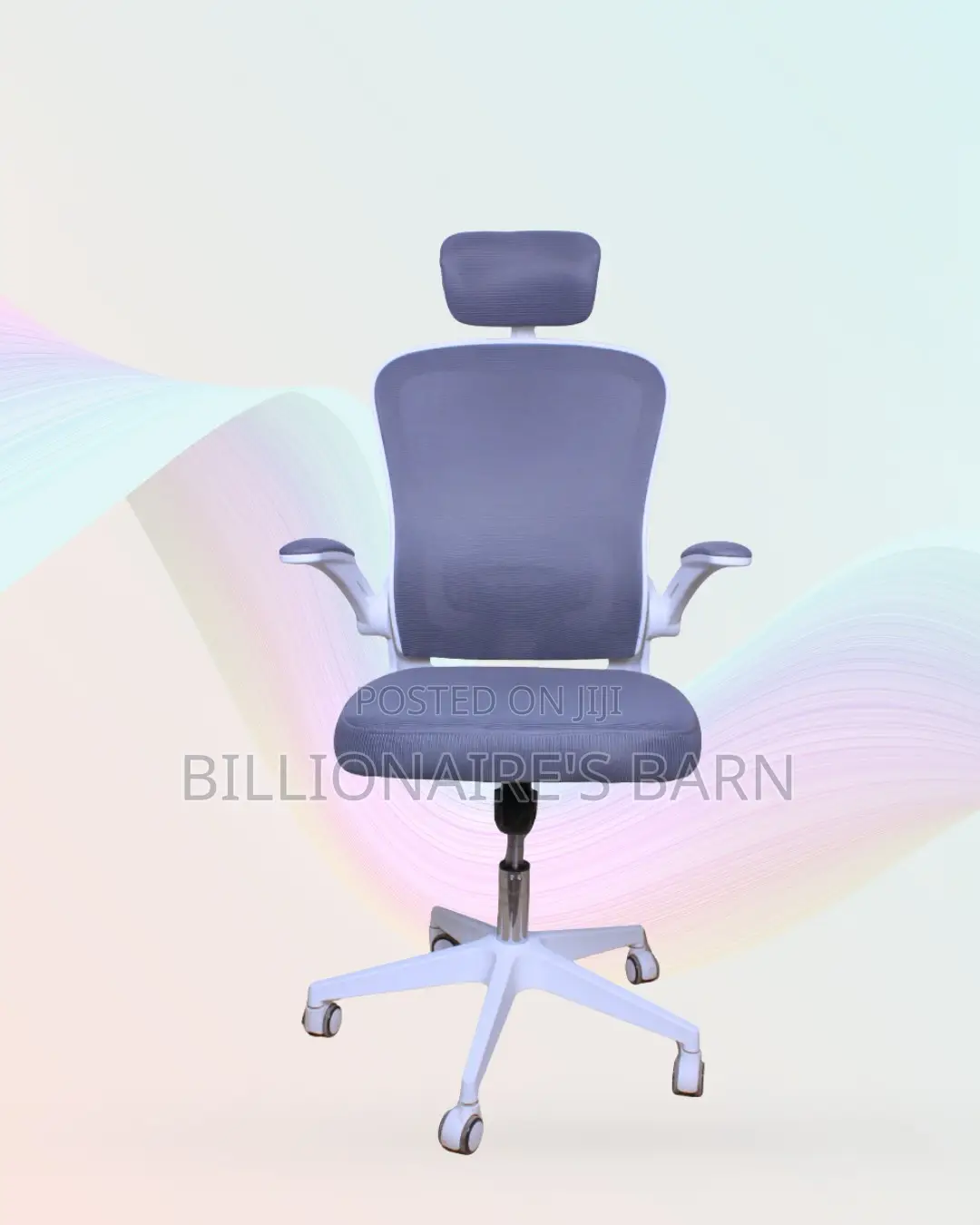 White Ergonomic Mesh Chair | Breathable Support for Long Desk Hours |