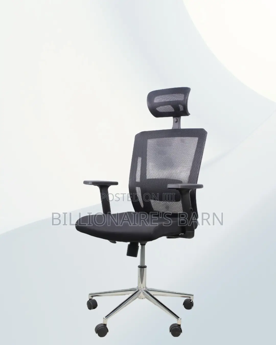 Black Ergonomic Mesh Chair | Breathable Support for Long Desk Hours |