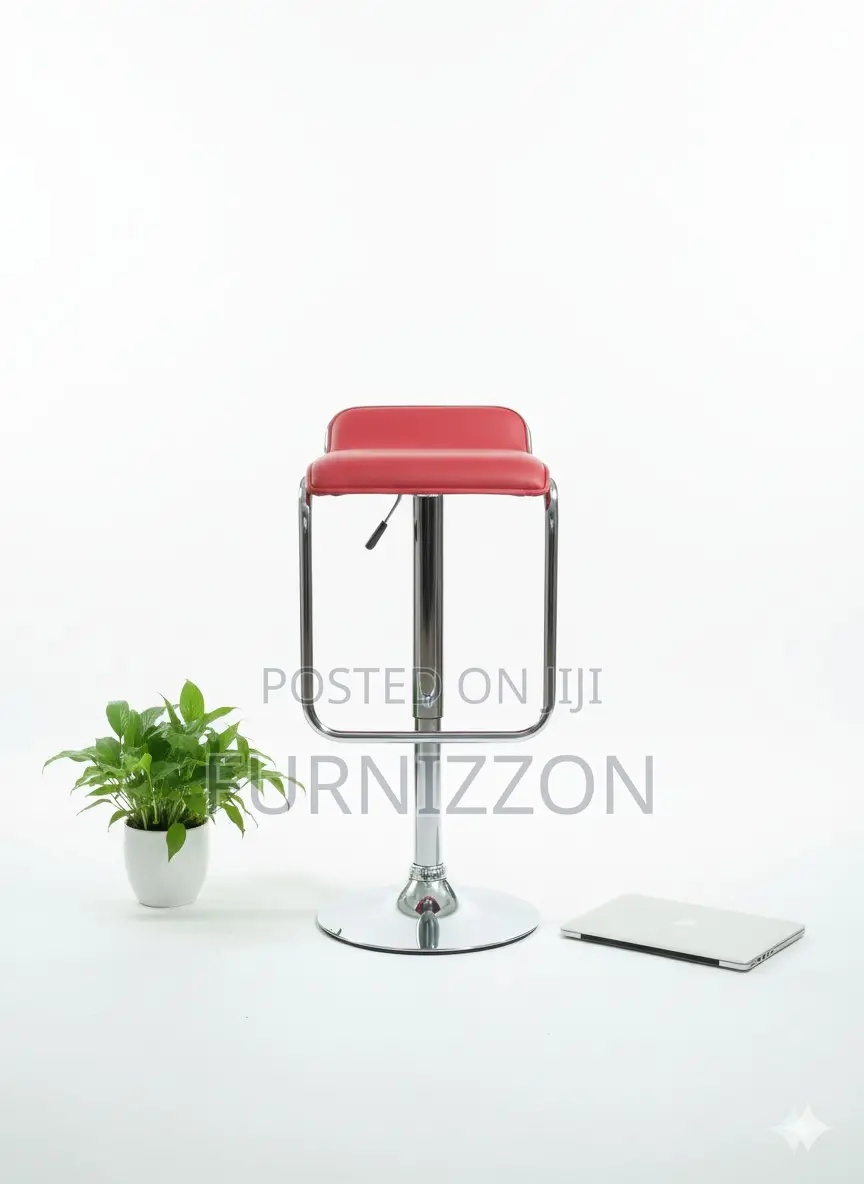 Lift Rotating Red Cafe Bar Stool