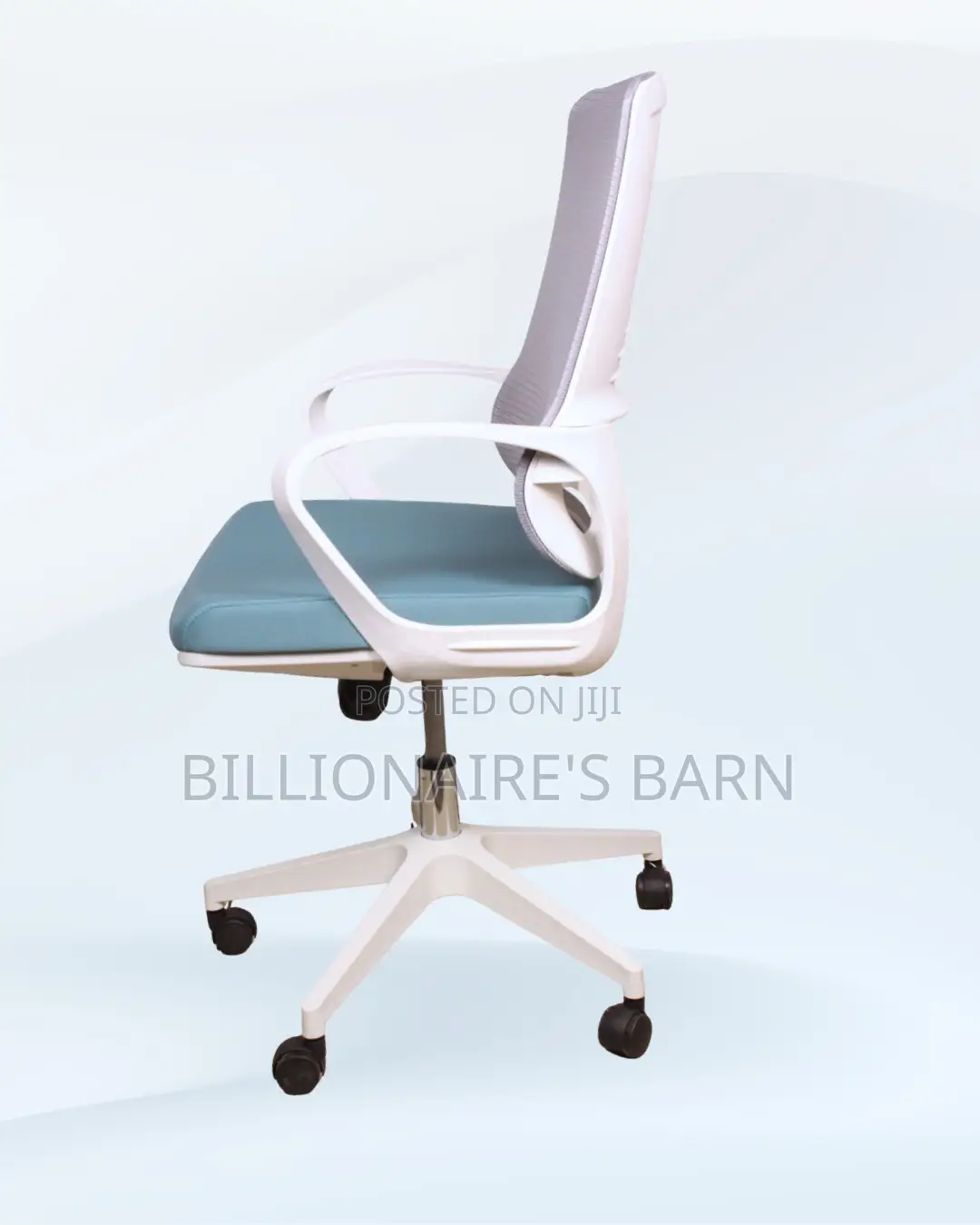 White Mid-Back Mesh Chair | Clean Executive Look for Modern Offices |