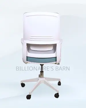 White Mid-Back Mesh Chair | Clean Executive Look for Modern Offices |