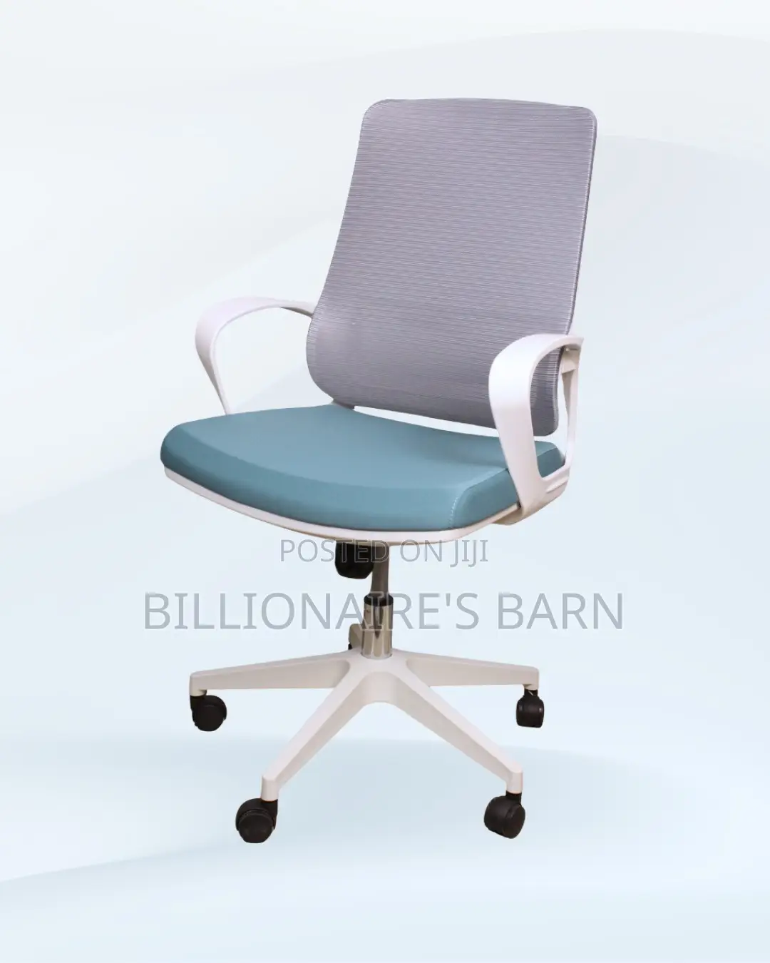 White Mid-Back Mesh Chair | Clean Executive Look for Modern Offices |