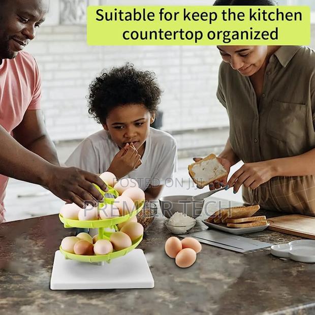 *Sliding Spiral Egg Holder / Fruit Holder for About 20 Eggs - main view