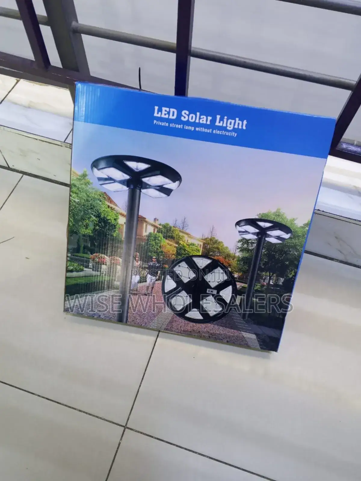 Solar-powered Led Street Light With A Ufo Shape.