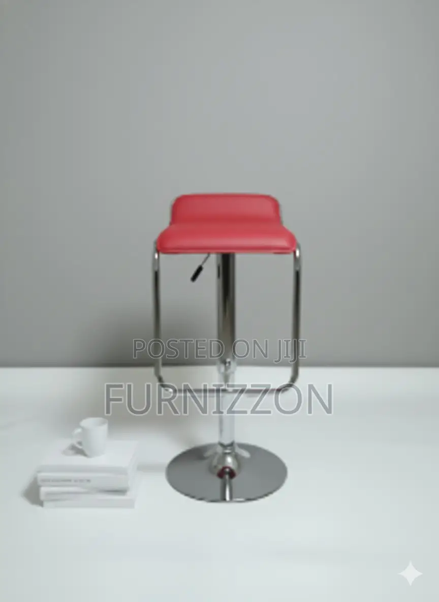 Modern Red Cafe Bar Stool With Lift Rotation