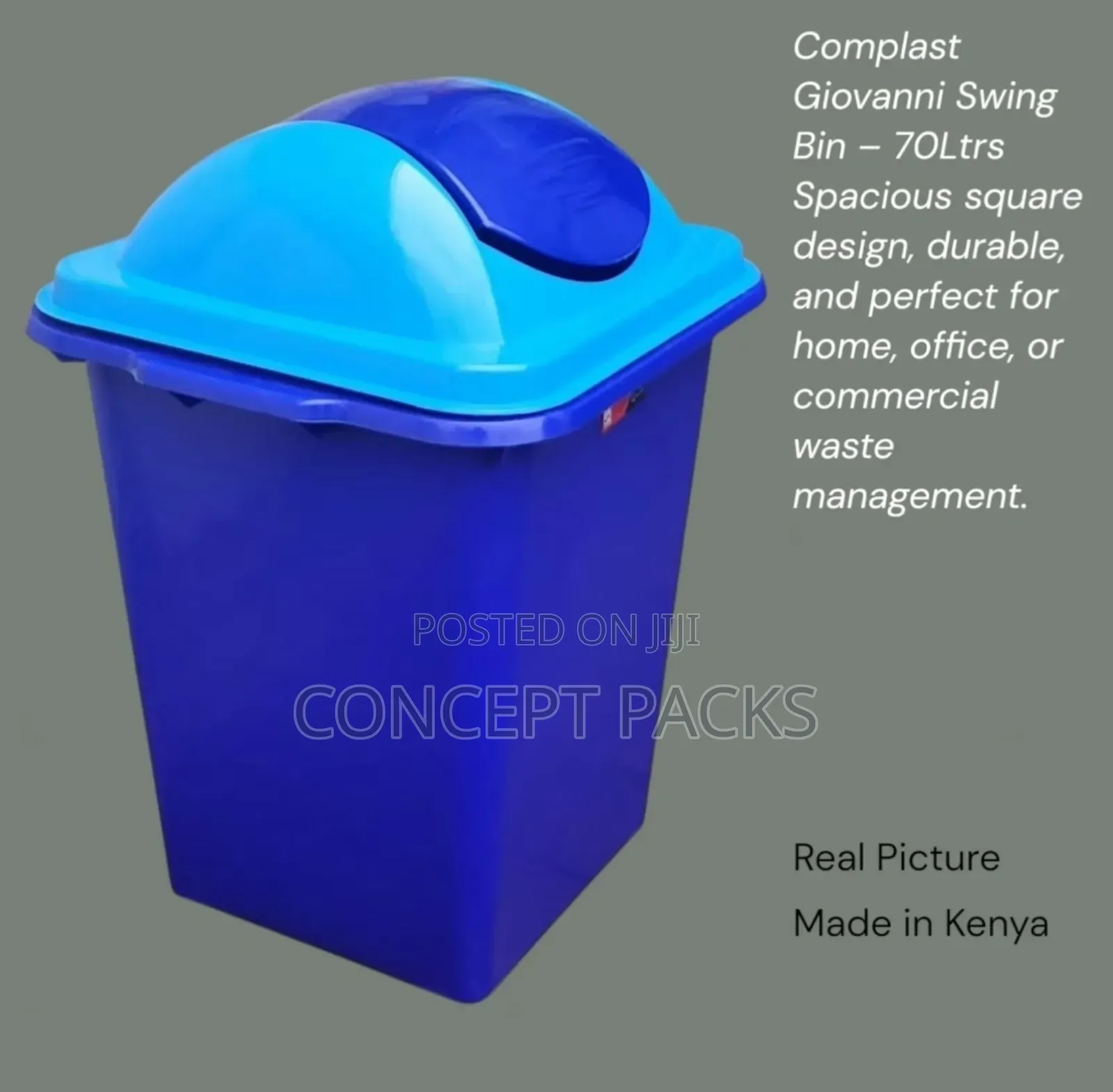 70litres Giovanni Plastic Swing Bin