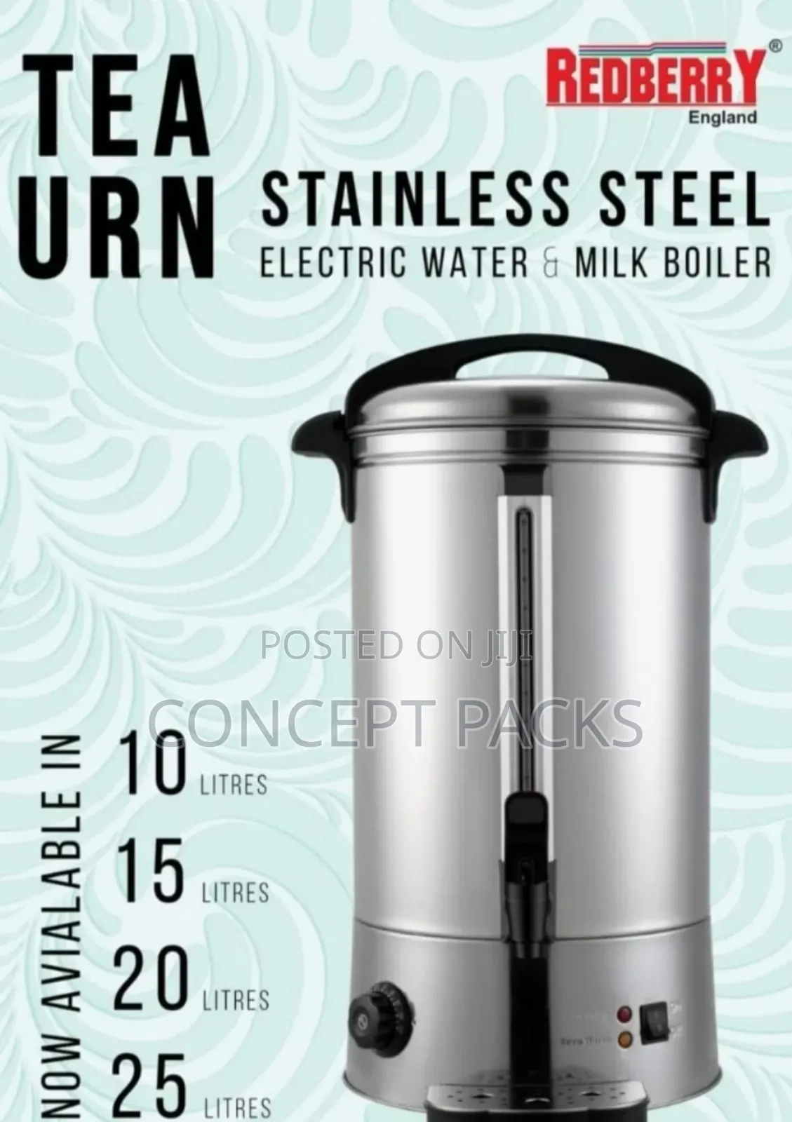 10l Redberry Electric Tea Urn.