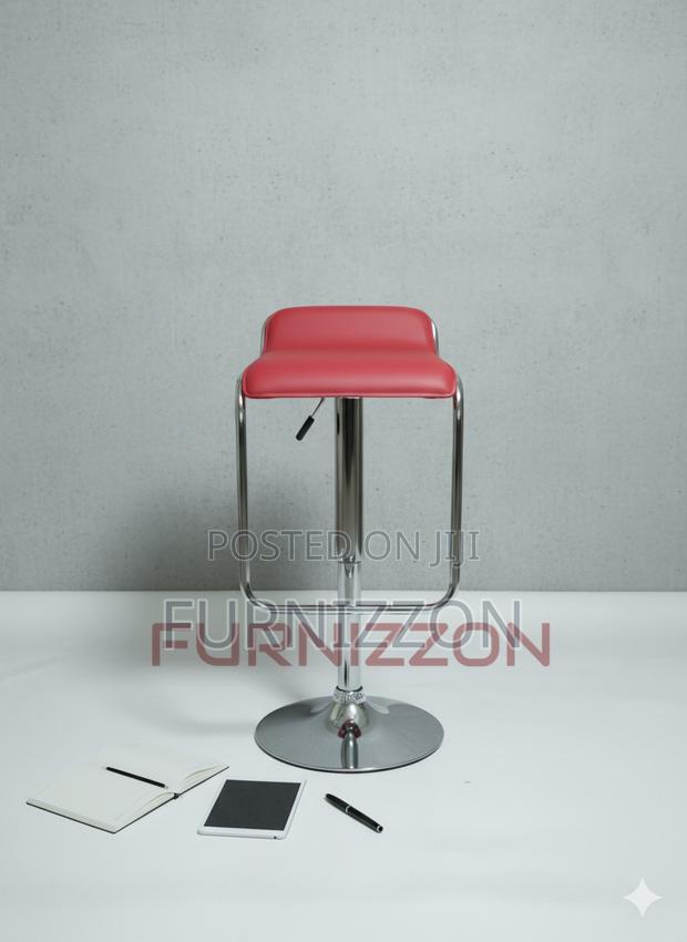 Lift Rotate Red Cafe Bar Stool - main view