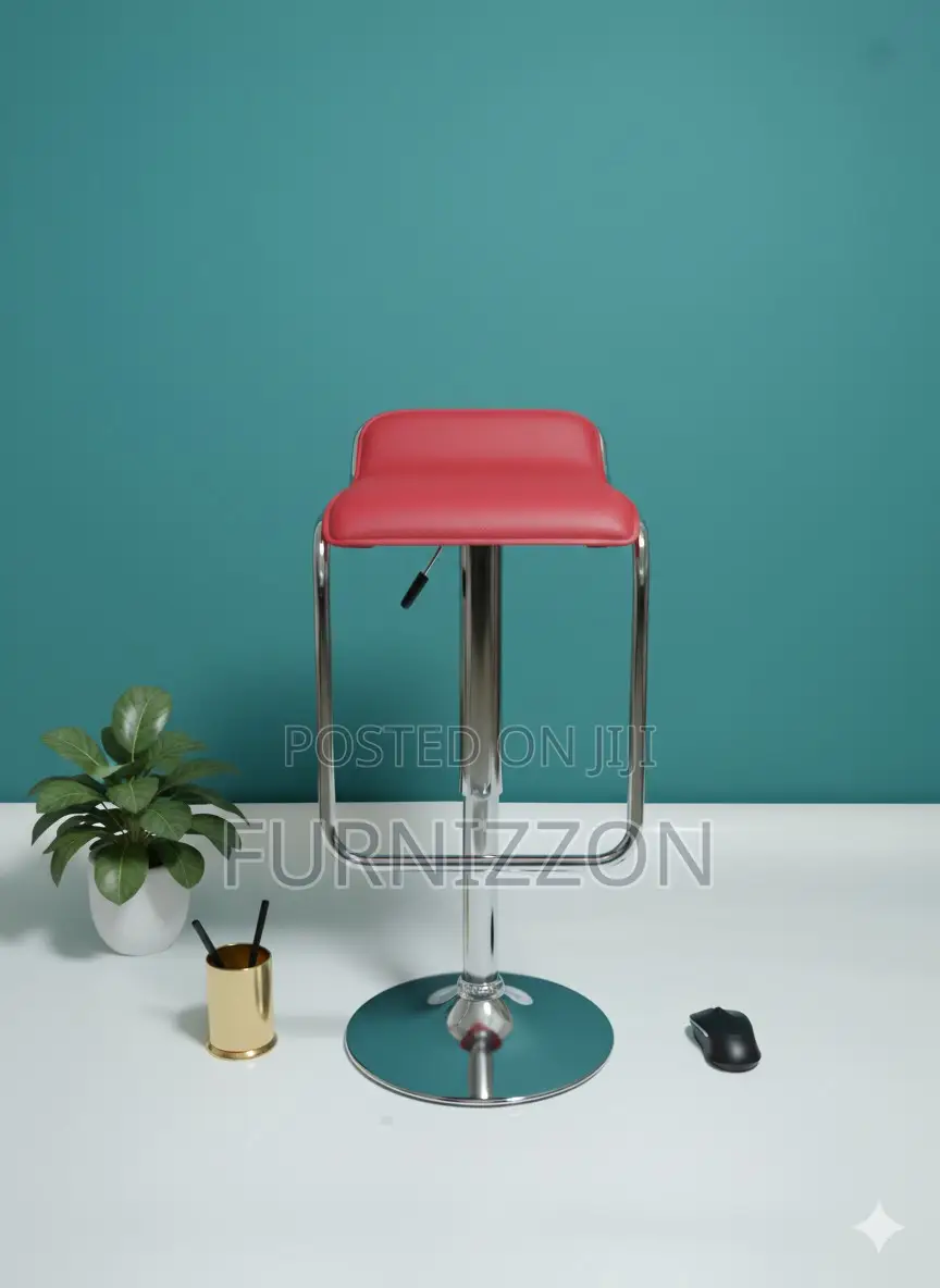 Modern Red Lift Swivel Bar Stool