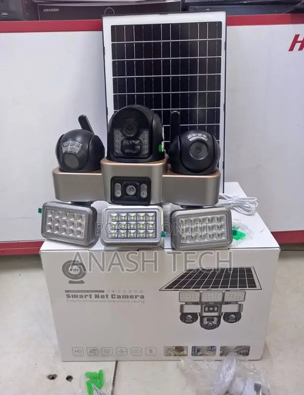 Tripple Lens Solar PTZ 4g 4g Solar Powered Camera V380