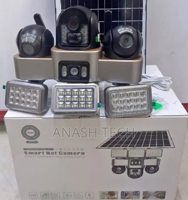 4g Triple Lens Floodlight Camera V380 App Compatible