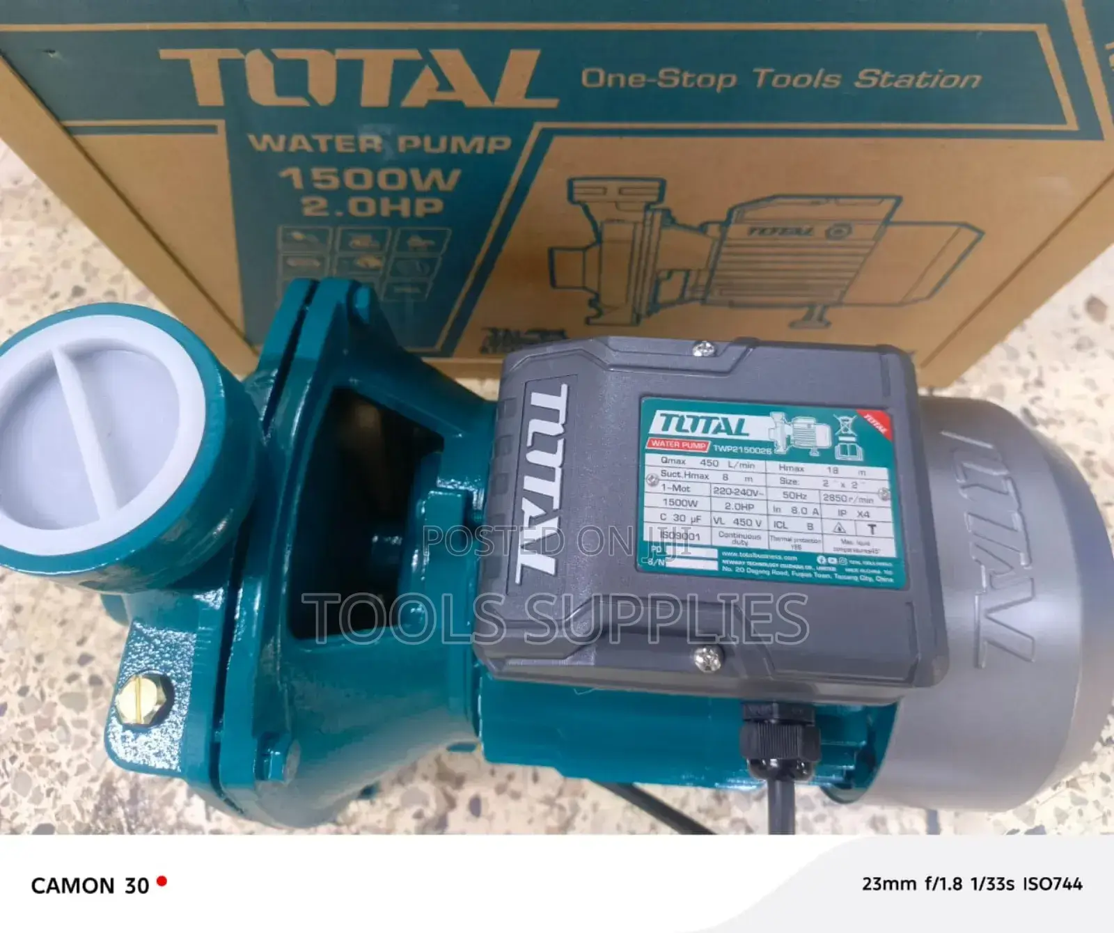 Water Pump 1500 Watts,2 Hp