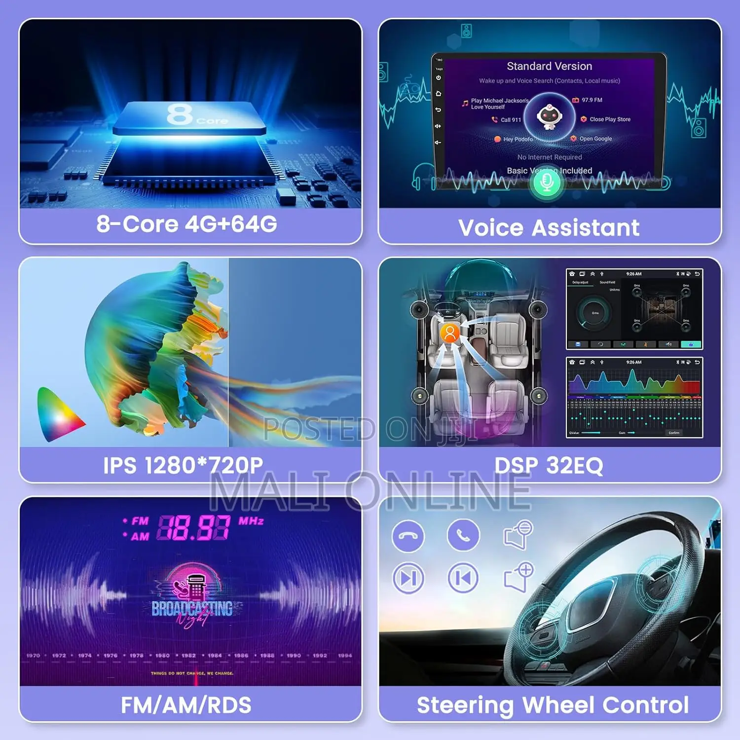 9 Inch Android Car Radio 2 Din 4gb+ 64gb+ Free Reverse Camera