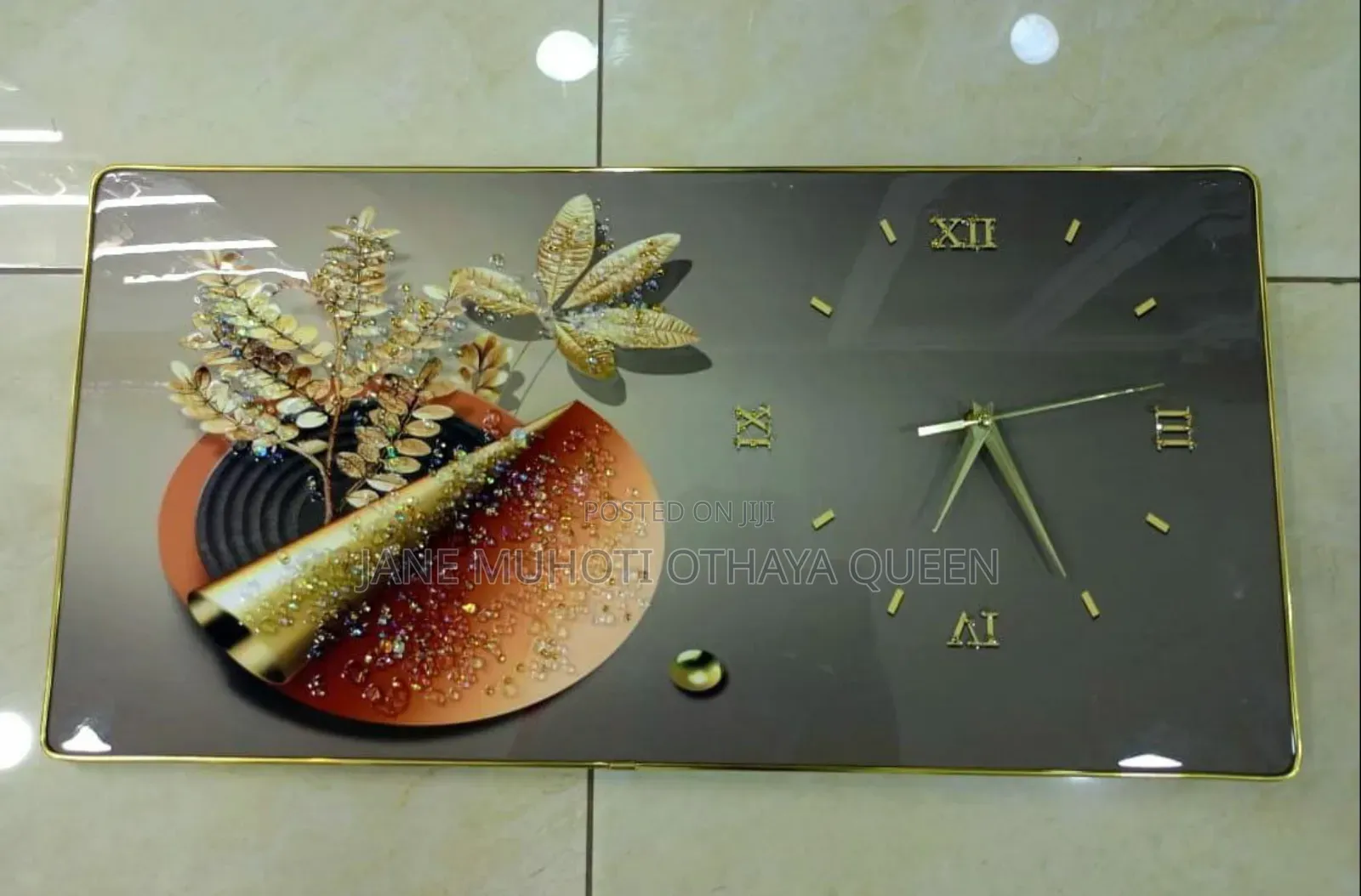 Crystal Porcelain Decorative Painting With Clock