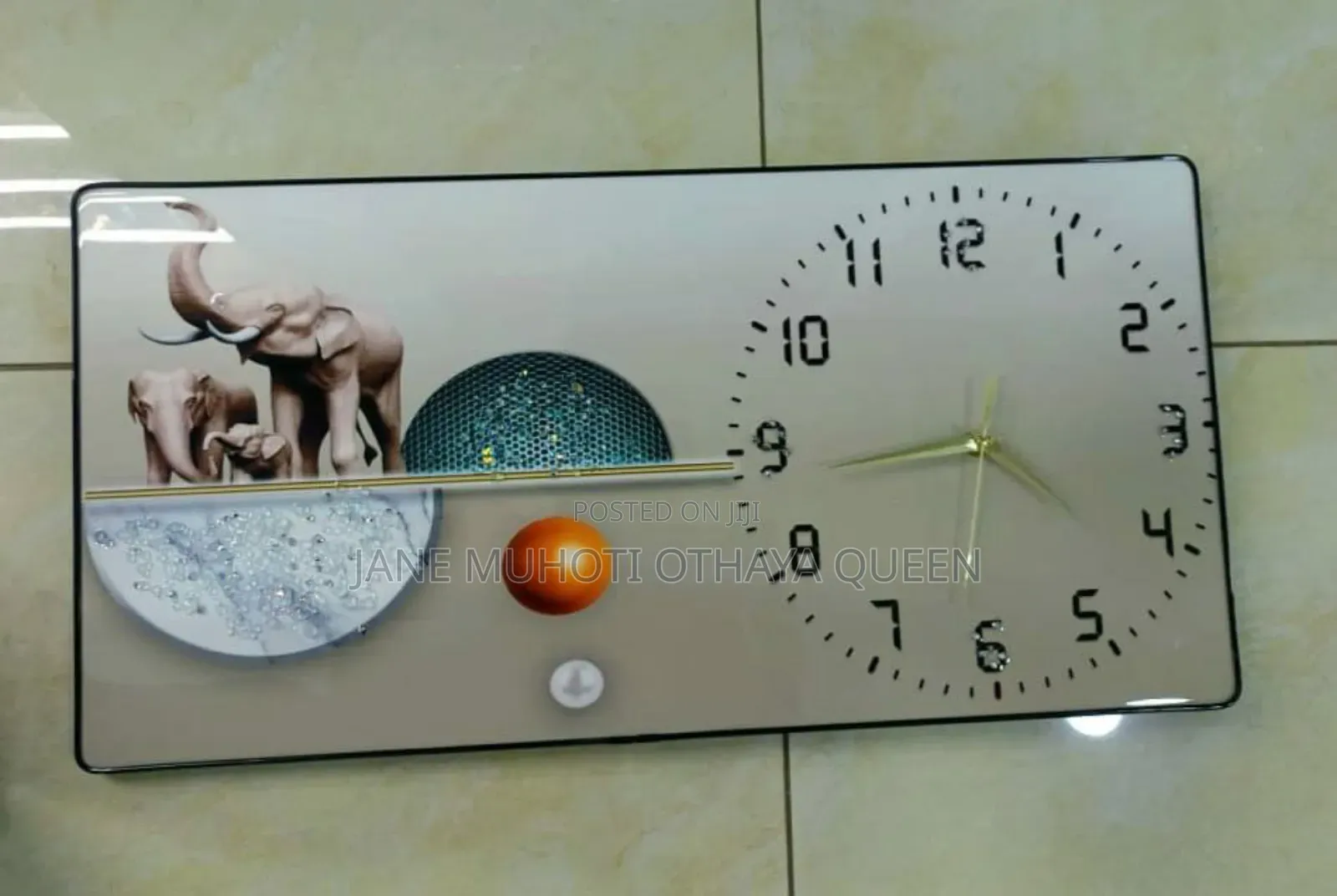 Crystal Porcelain Decorative Painting With Clock
