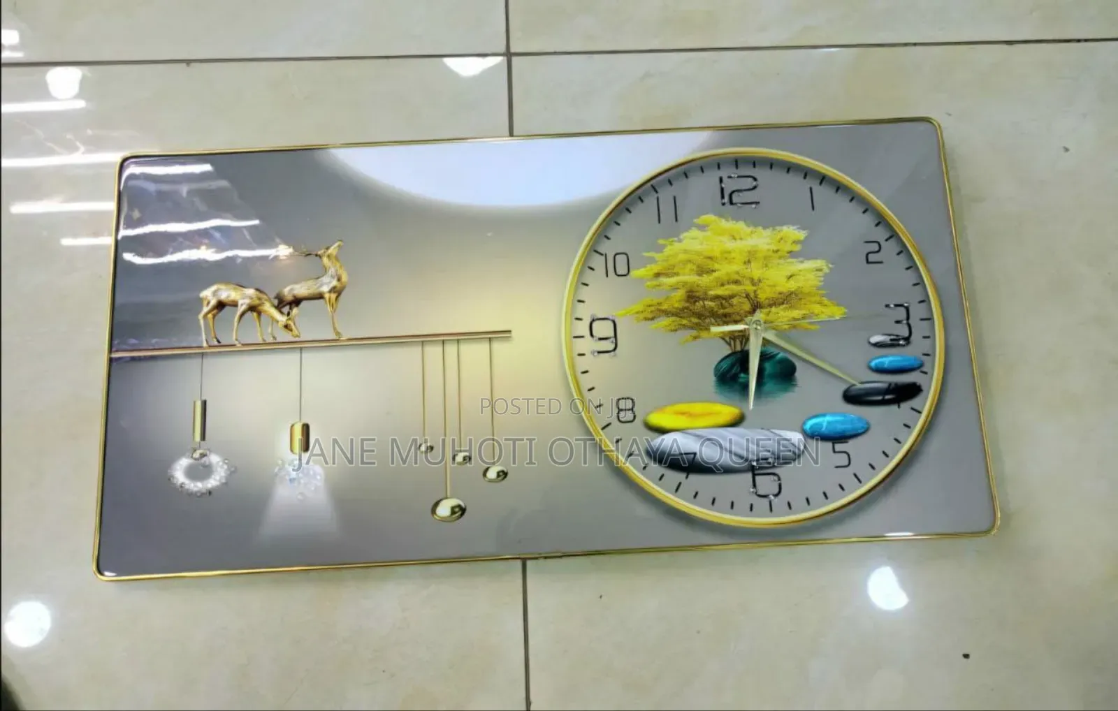 Crystal Porcelain Decorative Painting With Clock